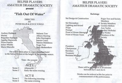 Fish Out of Water: photograph from the Belper Players archive